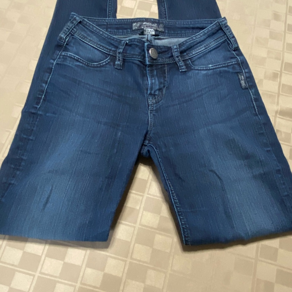 EUC Silver Suki‎ Jegging Skinny Jeans Womens Size 26 x 29 Low Rise Dark Wash. - Picture 3 of 4